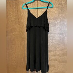 XS Anthropologie Eri + Ali Aria black slip dress